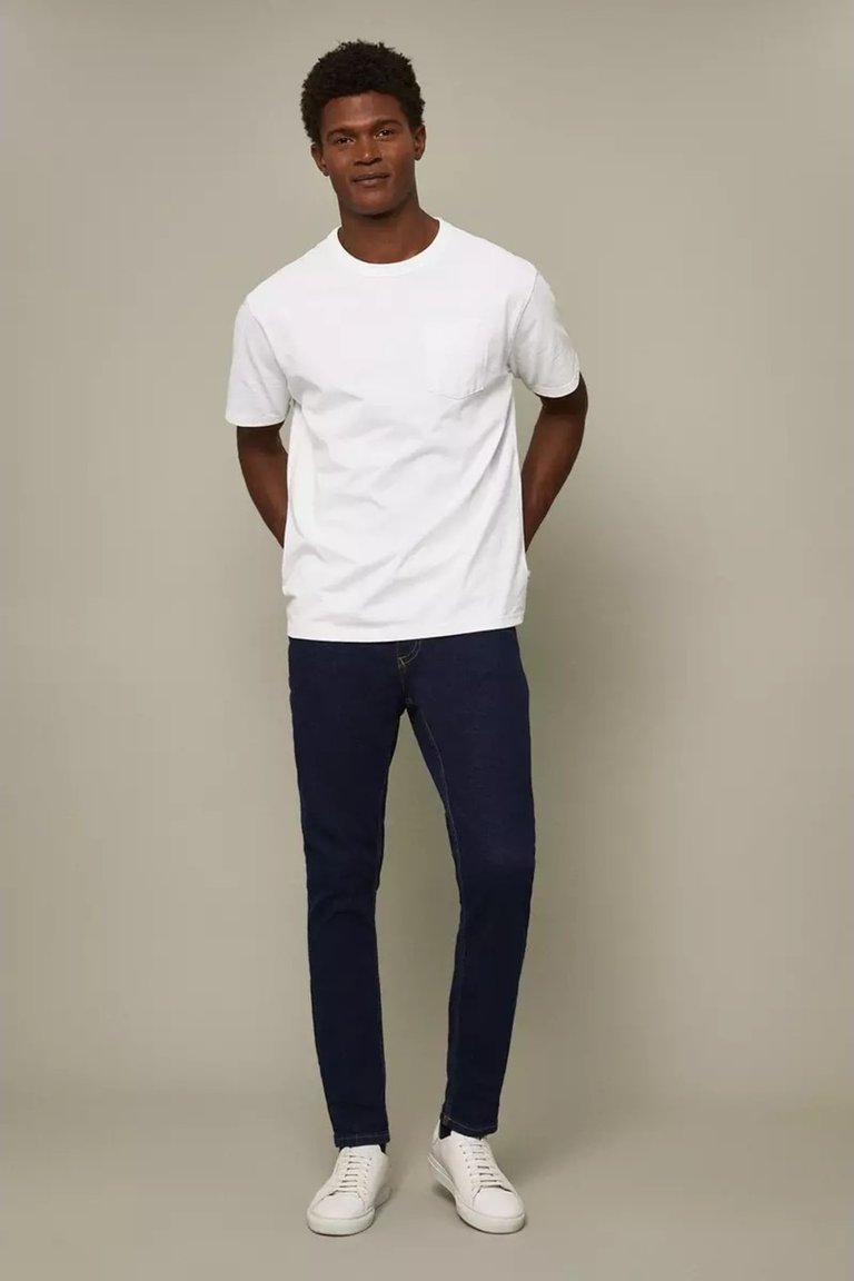 Mens Rinse Skinny Jeans - Dark Blue