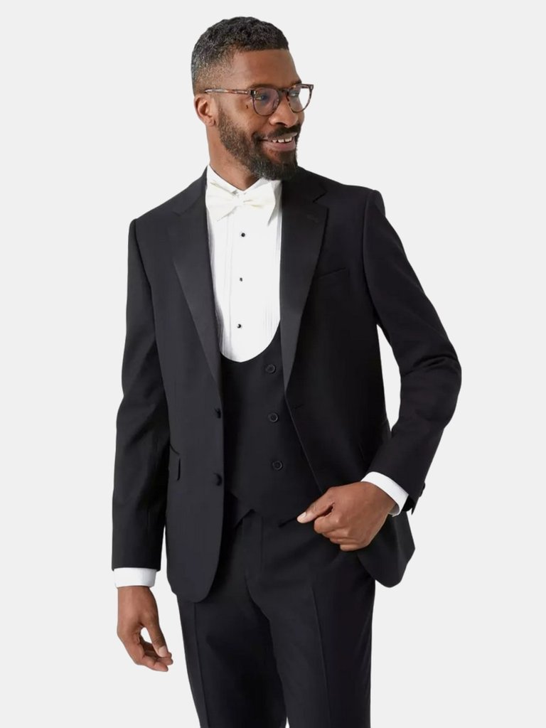 Mens Slim Tuxedo Jacket - Black