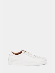 Mens Smart Leather Sneakers - White