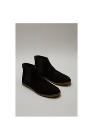 Mens Suede Chelsea Flat Boots