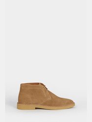 Mens Suede Desert Boots - Stone - Stone