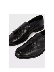 Mens Tassel Leather Slip-on Loafers