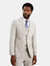 Mens Textured Check Tailored Suit Jacket - Gray