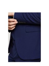 Mens Textured Single-Breasted Skinny Suit Jacket