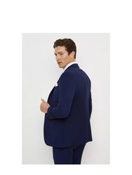 Mens Textured Single-Breasted Skinny Suit Jacket