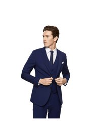 Mens Textured Single-Breasted Skinny Suit Jacket