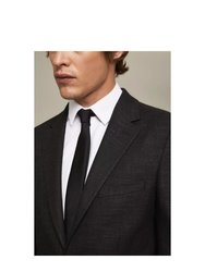 Mens Textured Slim Suit Jacket - Black