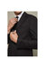 Mens Textured Slim Suit Jacket - Black