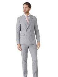 Mens Textured Slim Suit Jacket - Gray