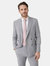 Mens Textured Slim Suit Jacket - Gray