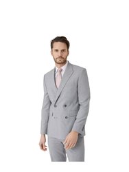 Mens Textured Slim Suit Jacket - Gray - Gray