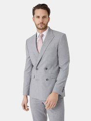 Mens Textured Slim Suit Jacket - Gray - Gray