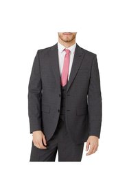 Mens Textured Tailored Suit Jacket