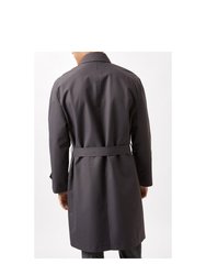 Mens Twill Double-Breasted Trench Coat