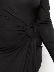 Asymmetrical Dress with Shirring Detail