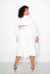 Cut Out Back Shirt Dress - White