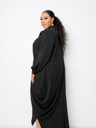 Drapy Shirt Maxi Dress