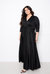 Everyday Surplice Scuba Maxi Dress - Black