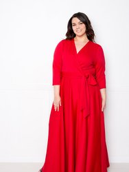 Everyday Surplice Scuba Maxi Dress