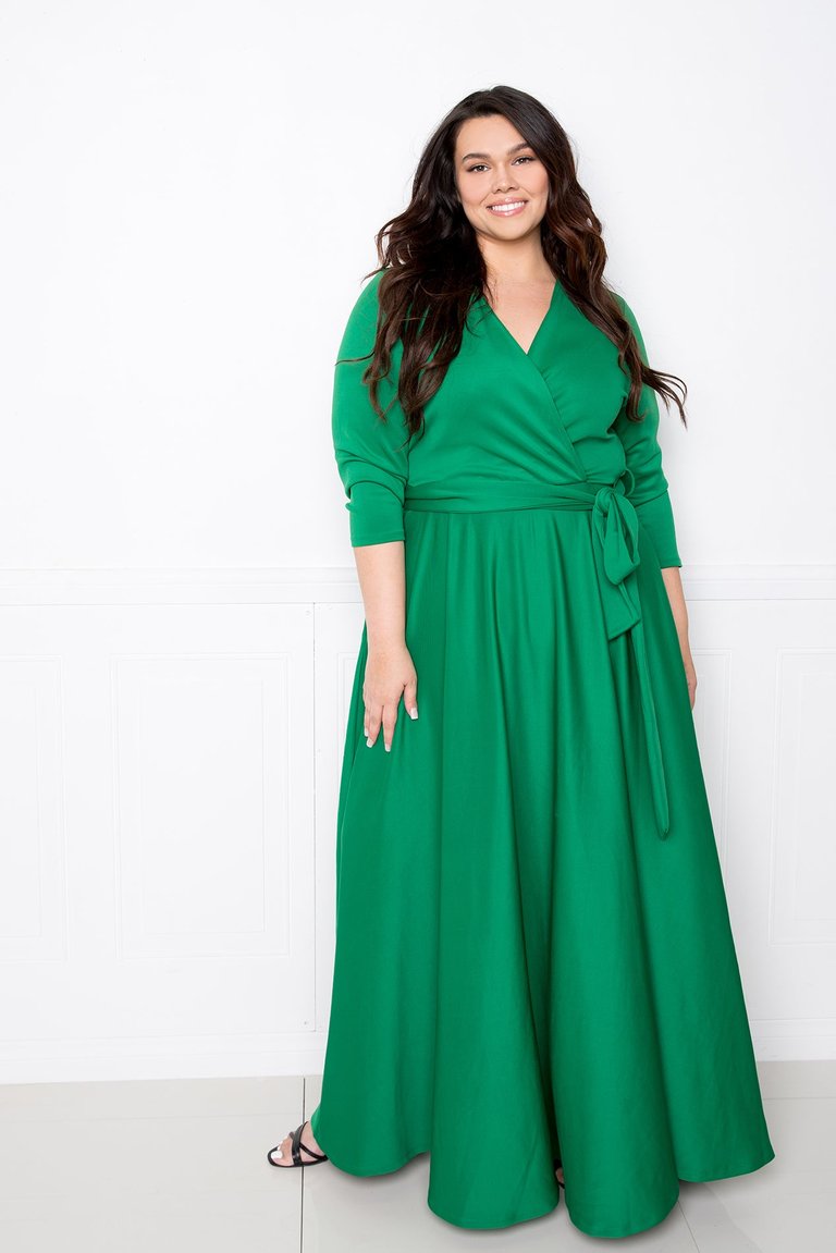 Everyday Surplice Scuba Maxi Dress