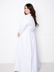 Everyday Surplice Scuba Maxi Dress