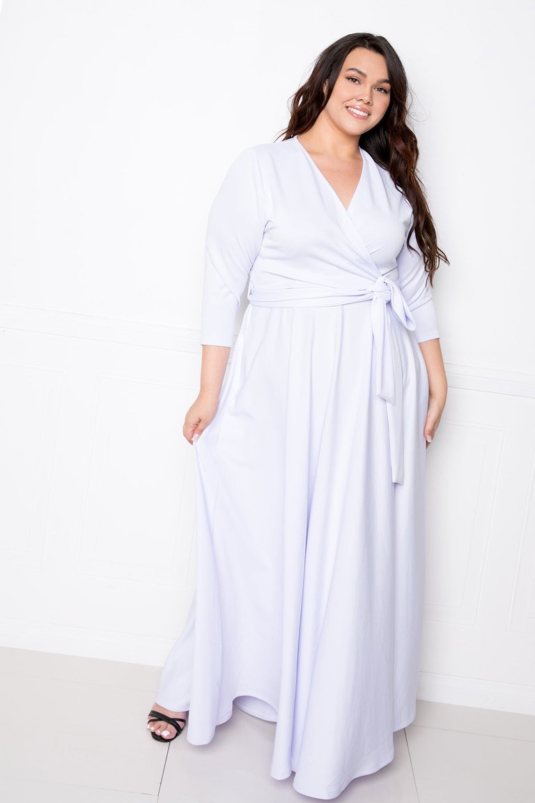 Everyday Surplice Scuba Maxi Dress