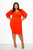 Everyday Wrap Midi Dress - Orange Red