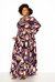 Floral Pleated Maxi Dress with Belt