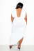 Jersey Drape Dress with Chain Detail