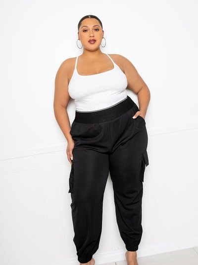 Buxom Couture Jogger Pants with Waistband Accent product