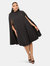 Pleated Cape Dress