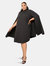 Pleated Cape Dress