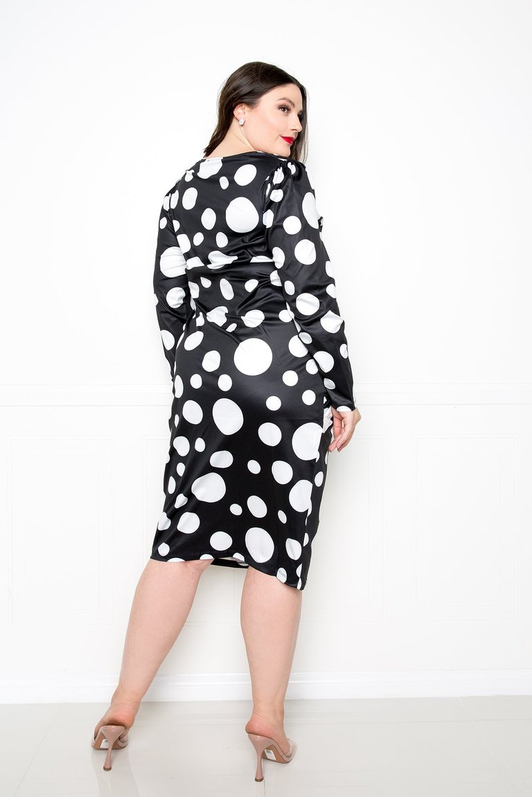 Polka Dot Drop Waist Dress