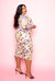 Printed Ruched Bodycon Dress