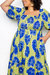 Printed Smocked Puff Sleeve Dress