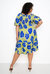 Printed Smocked Puff Sleeve Dress