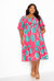 Printed Smocked Puff Sleeve Dress