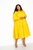 Puff Sleeved Tiered Shirt Dress - Mustard Yellow