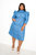 Puffed Sleeve Denim Shirt Dress - Light Denim - Light Denim