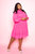 Ruched Tier Mini Dress - Pink