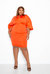 Scuba Cape Sleeve Bodycon Midi Dress - Orange