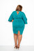 Scuba Cape Sleeve Bodycon Midi Dress