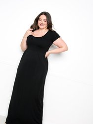 Seamless T-shirt Maxi Dress - Black