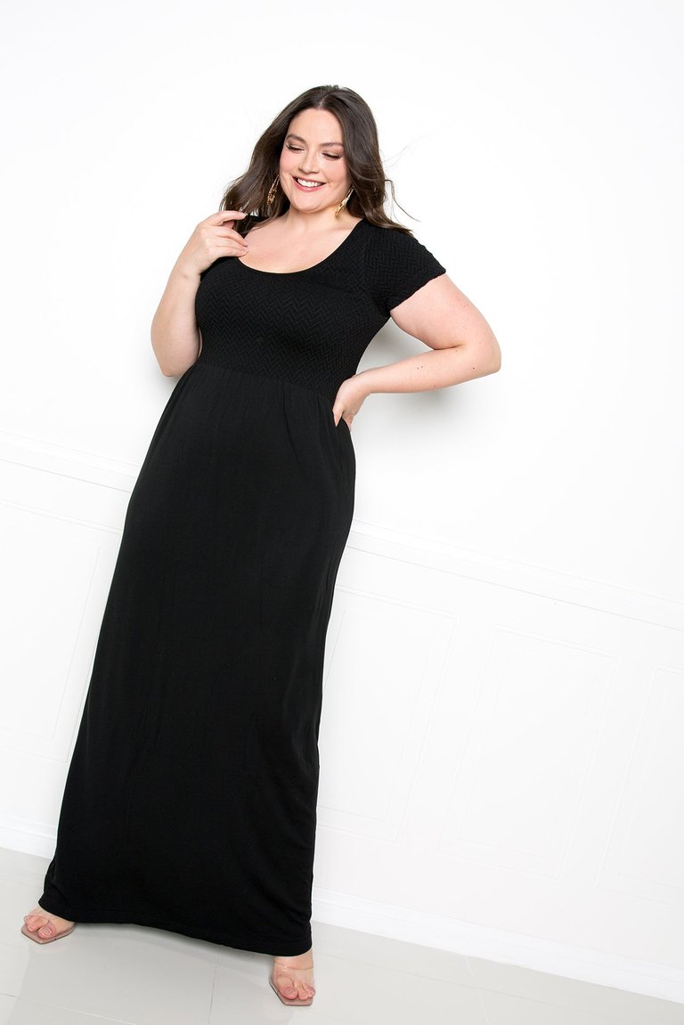 Seamless T-shirt Maxi Dress - Black