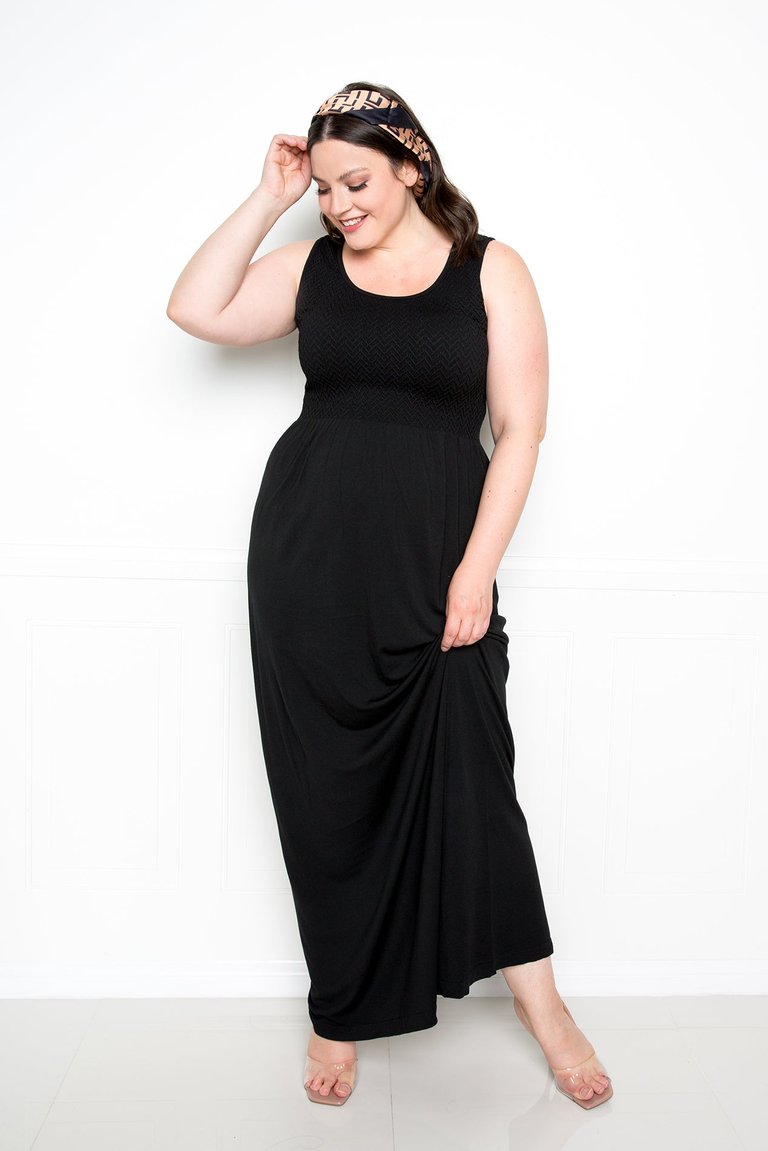 Seamless Tank Dress - Black