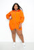 Sporty Zip-up Dress - Orange