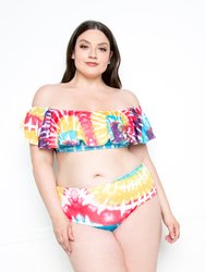 Tie-Dye Ruffle Bikini Set