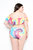 Tie-Dye Ruffle Bikini Set