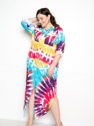 Tie-Dye Shirt Dress