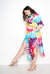 Tie-Dye Shirt Dress - Tie-dye print